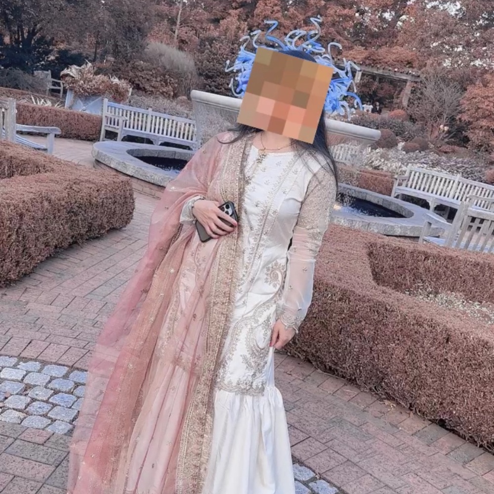 Pakistani designer Gharara suit